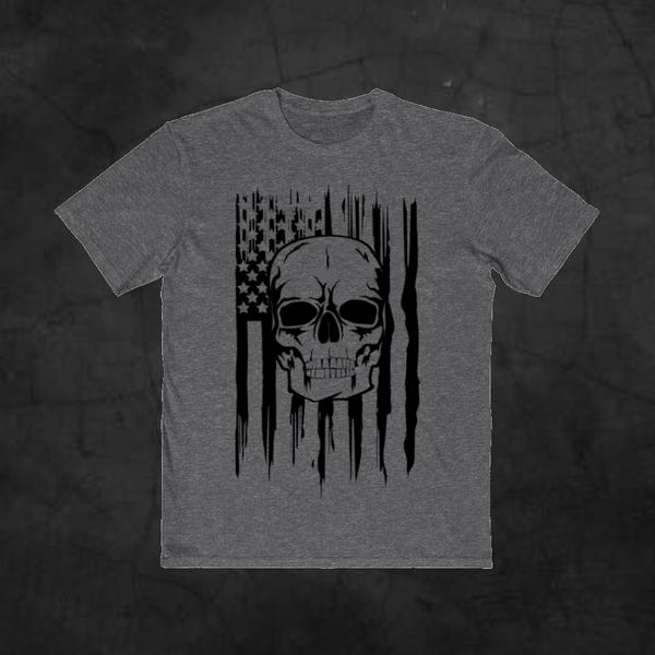 AMERICAN SKULL BLACK - Metalhead Art & Design, LLC