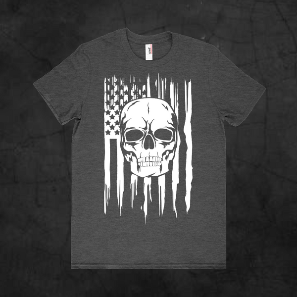 AMERICAN SKULL WHITE - Metalhead Art & Design, LLC