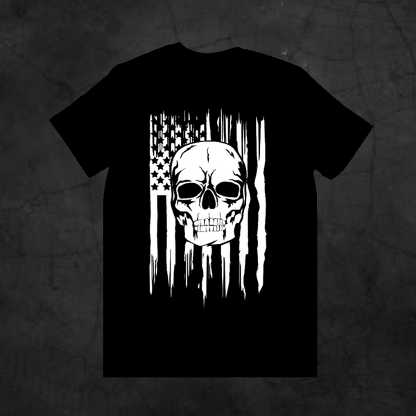 AMERICAN SKULL WHITE - Metalhead Art & Design, LLC