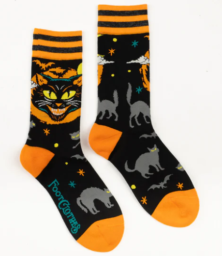 VINTAGE BLACK CAT CREW SOCKS
