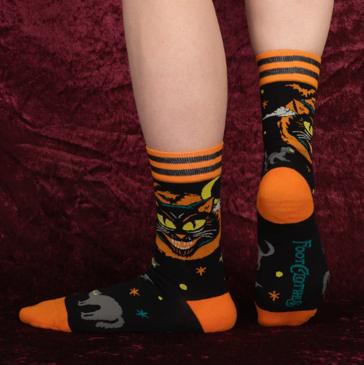 VINTAGE BLACK CAT CREW SOCKS