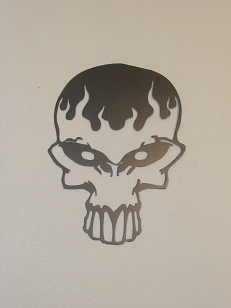 Melting Skull CNC Plasma Metal Wall Art - Metalhead Art & Design, LLC