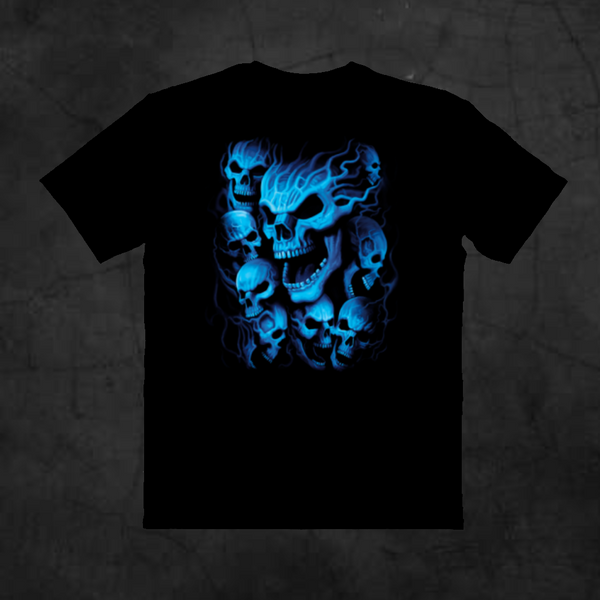 BLUE SKULLS - Metalhead Art & Design, LLC