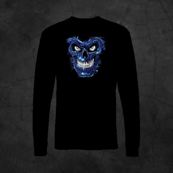 BLUE TERMINATOR - LONG SLEEVE - Metalhead Art & Design, LLC
