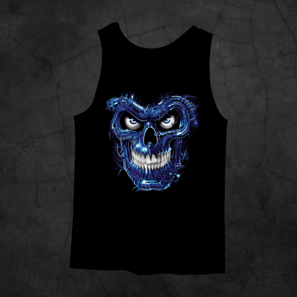 BLUE TERMINATOR TANK TOP - Metalhead Art & Design, LLC