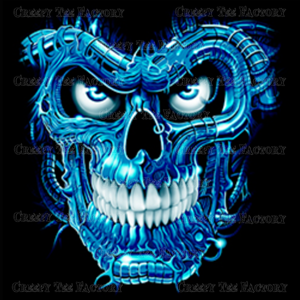 BLUE TERMINATOR TANK TOP - Metalhead Art & Design, LLC