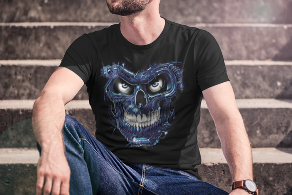 BLUE TERMINATOR SYFY SKULL