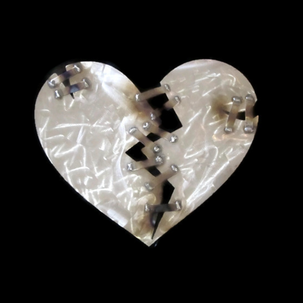 Broken Heart Rustic Heat Treated Metal Wall Art - Metalhead Art & Design, LLC