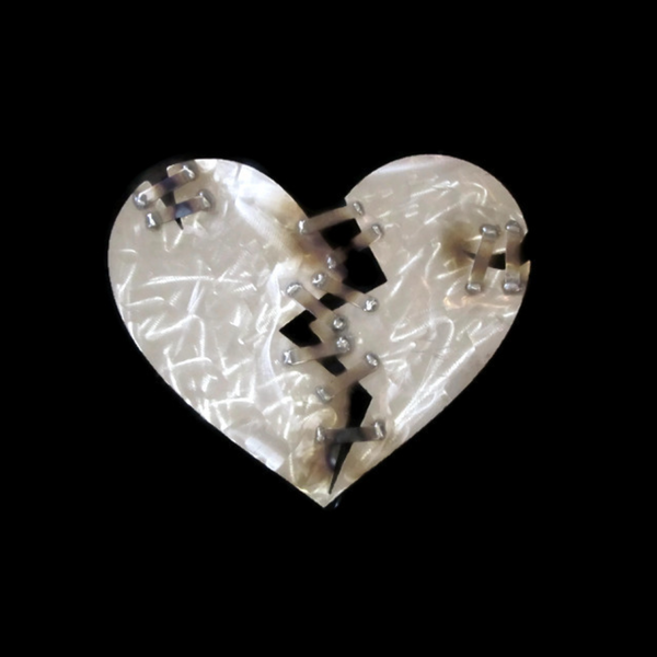 Broken Heart Rustic Heat Treated Metal Wall Art - Metalhead Art & Design, LLC