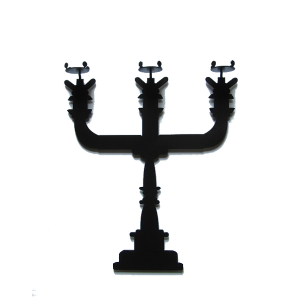 Candelabra Tea Light Metal Wall Sculpture - Metalhead Art & Design, LLC