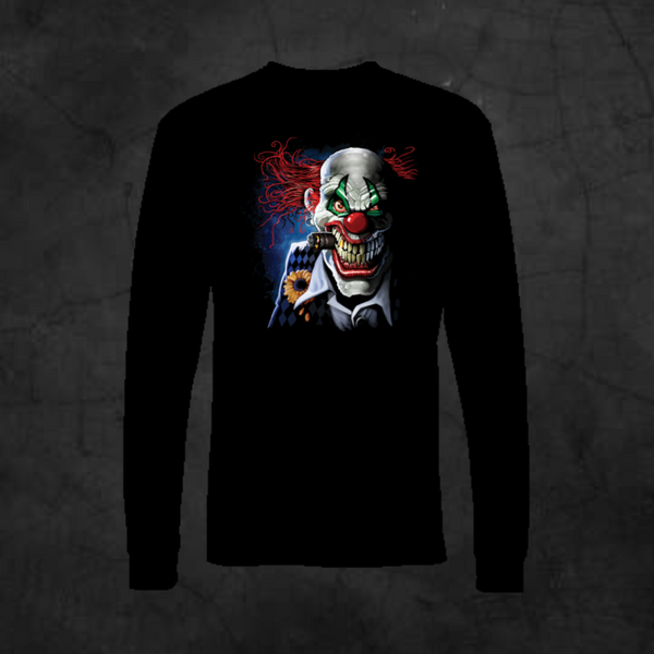 CIGAR SMOKING CLOWN - LONG SLEEVE - Metalhead Art & Design, LLC