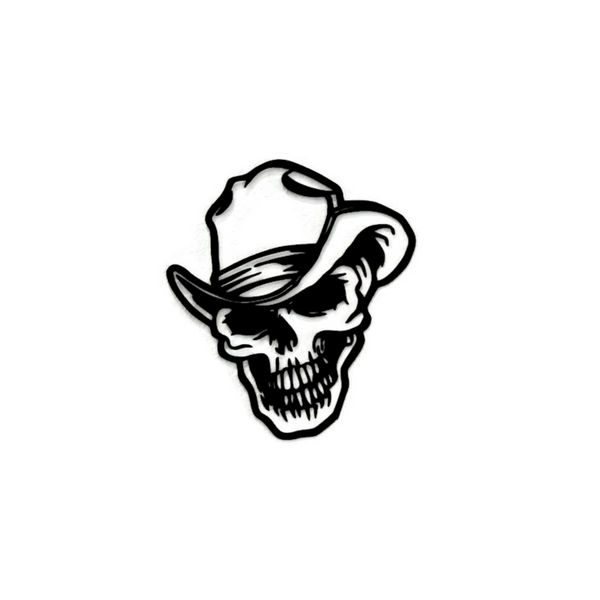 Spooky Cowboy Skull CNC Plasma Metal Art Sculpture - Metalhead Art & Design, LLC