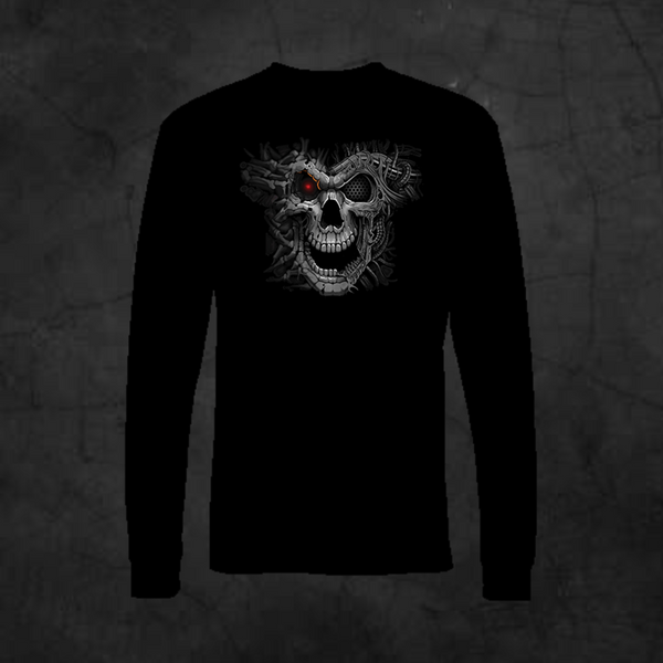 CYBORG SKULL - LONG SLEEVE - Metalhead Art & Design, LLC