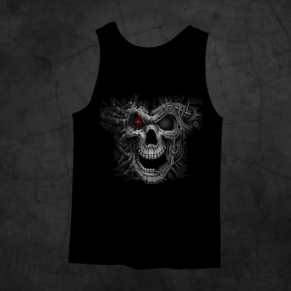 CYBORG SKULL TANK TOP - Metalhead Art & Design, LLC