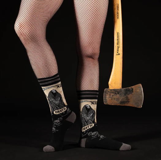DEATH TAROT CARD CREW SOCKS