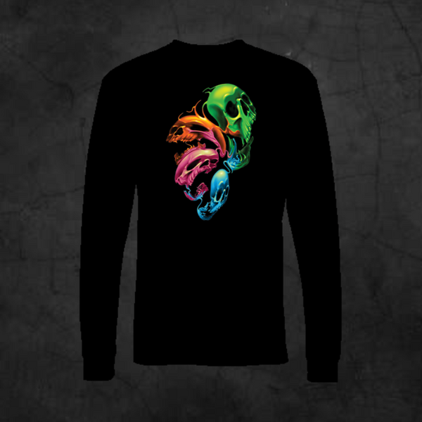 DISTORTED SKULLS - LONG SLEEVE - Metalhead Art & Design, LLC