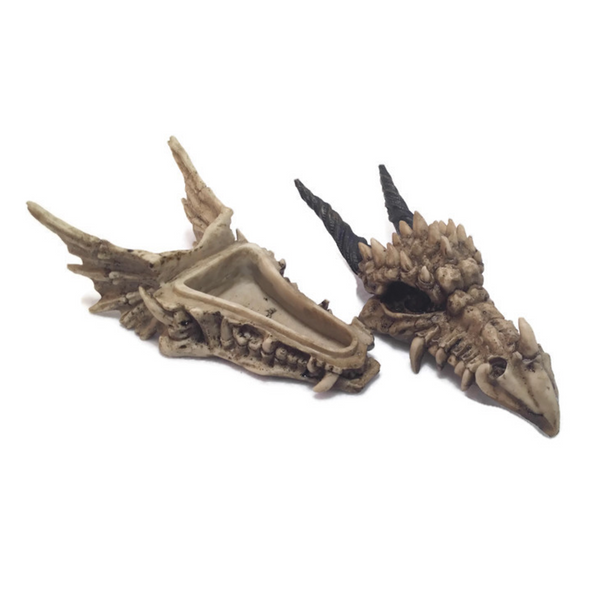 Dragon Skull Stash Treasure Box - Metalhead Art & Design, LLC