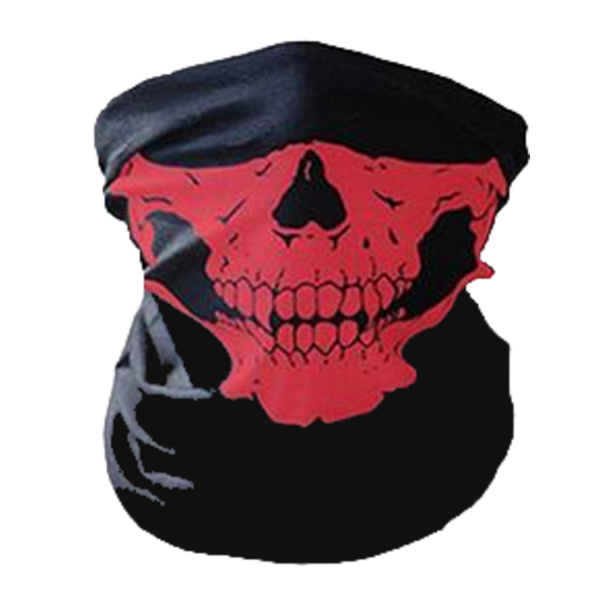 RED SKULL NECK GAITER FACE MASK