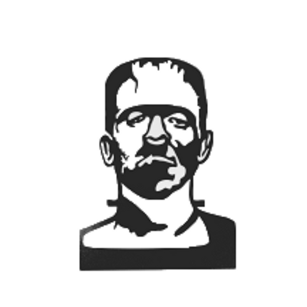 Frankenstein's Monster Metal Wall Sculpture - Metalhead Art & Design, LLC