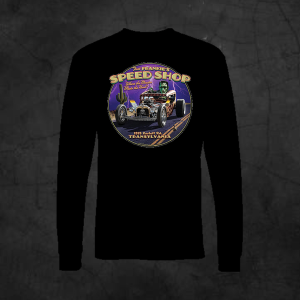 FRANKIE'S SPEED SHOP - LONG SLEEVE - Metalhead Art & Design, LLC