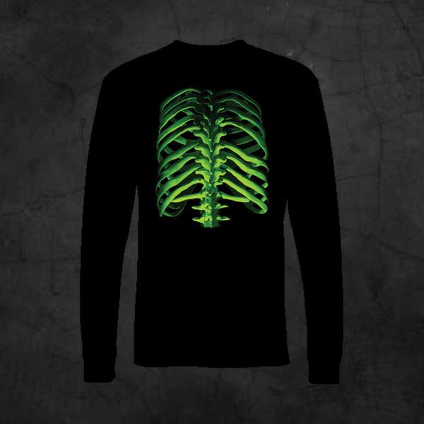 GLOW BONES - RIBS - LONG SLEEVE - Metalhead Art & Design, LLC