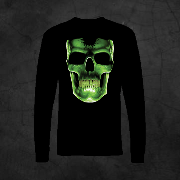 GLOW BONES - SKULL - LONG SLEEVE - Metalhead Art & Design, LLC