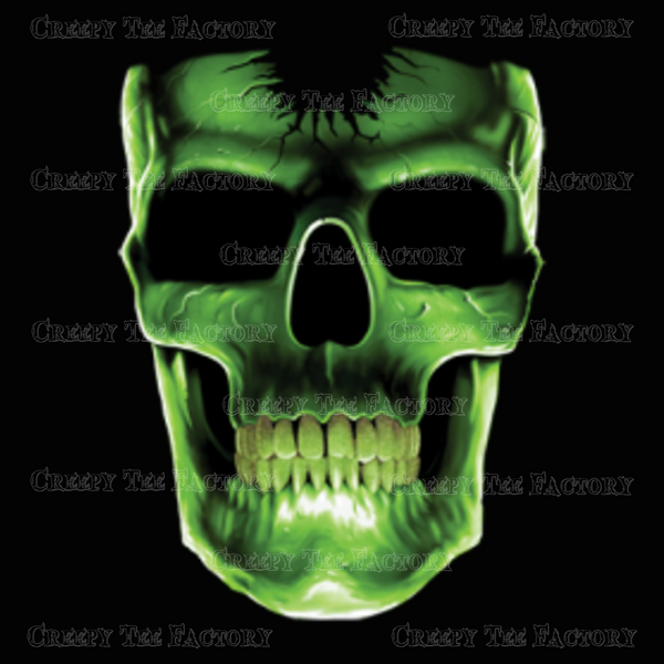 GLOW BONES - SKULL - LONG SLEEVE - Metalhead Art & Design, LLC