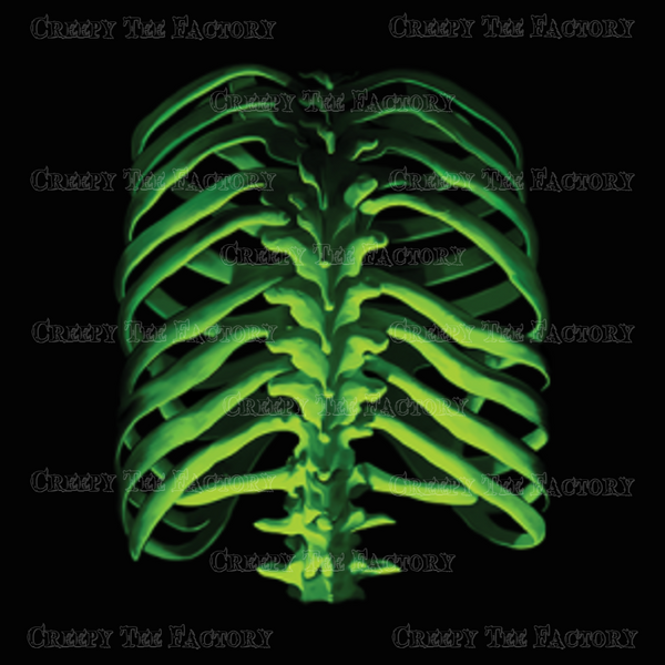 GLOW BONES - RIBS - LONG SLEEVE - Metalhead Art & Design, LLC