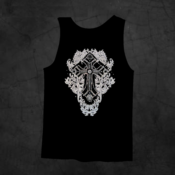 GOTHIC CROSS TANK TOP - Metalhead Art & Design, LLC