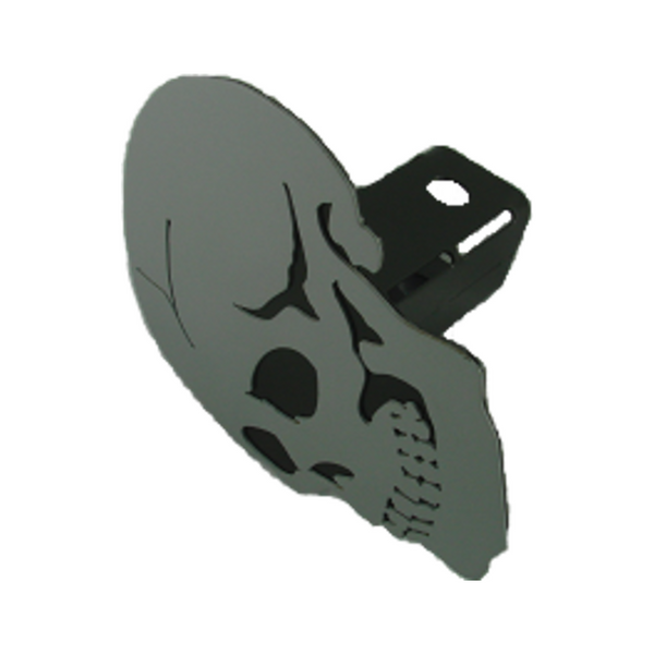 Gray Skull CNC Plasma Trailer Hitch Cover - Metalhead Art & Design, LLC