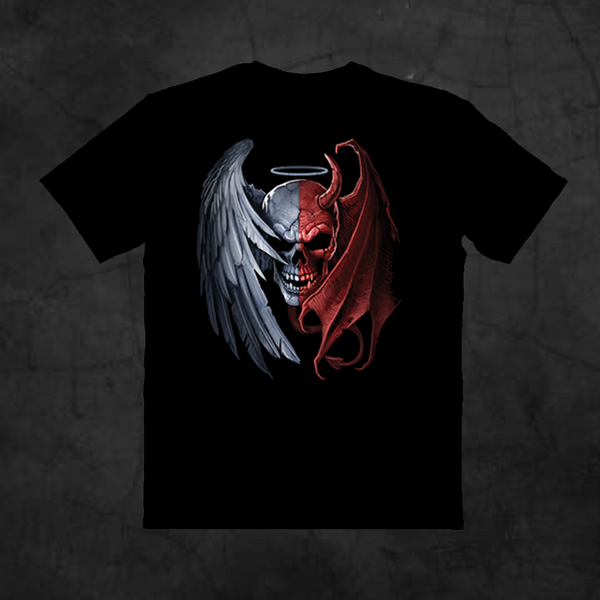 HEAVEN AND HELL SKULL - Metalhead Art & Design, LLC