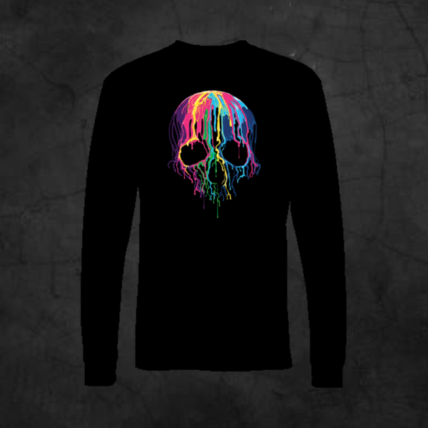 MELTING SKULL - LONG SLEEVE - Metalhead Art & Design, LLC