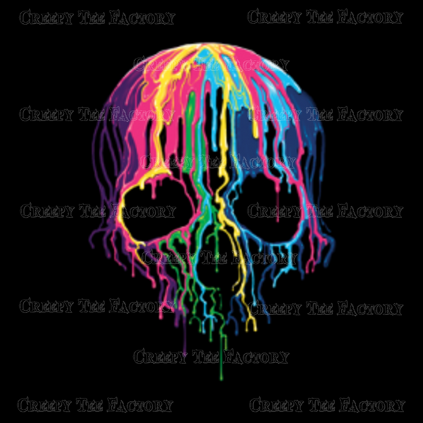 MELTING SKULL - LONG SLEEVE - Metalhead Art & Design, LLC