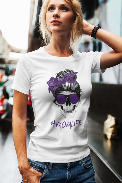 #MOMLIFE SKULL TEE
