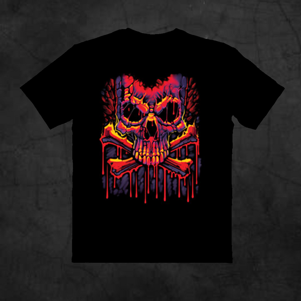 MELTING CROSSBONES AND SKULL - Metalhead Art & Design, LLC