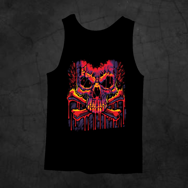 MELTING CROSSBONES TANK TOP - Metalhead Art & Design, LLC