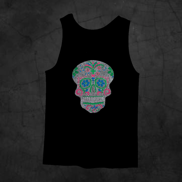 SUGAR SKULL BLING TANK TOP - Metalhead Art & Design, LLC