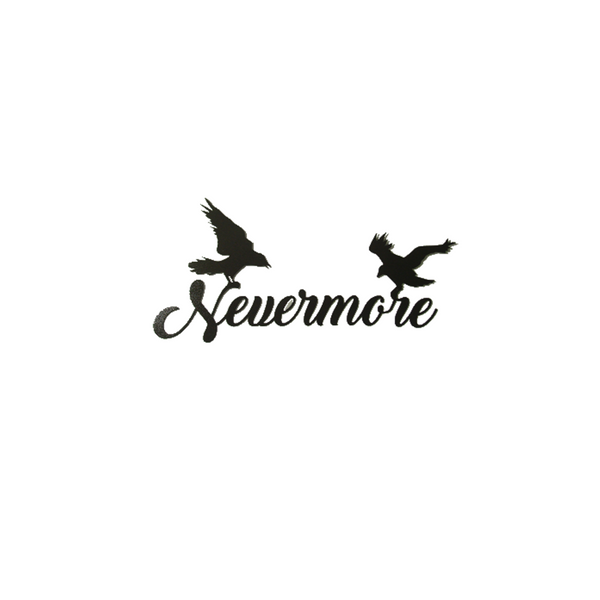 Edgar Allan Poe's Nevermore Metal Wall Sculpture - Metalhead Art & Design, LLC