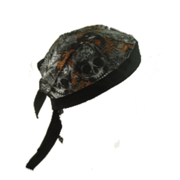 Skull and Spider Biker Skull Doo Rag - Metalhead Art & Design, LLC