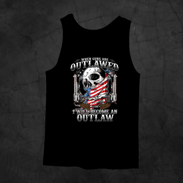 OUTLAWED SKULL TANK TOP - Metalhead Art & Design, LLC