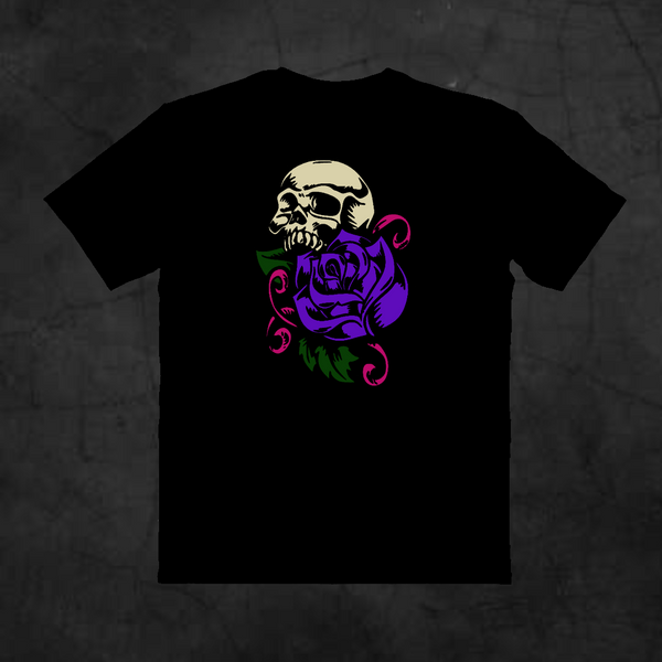 PURPLE ROSE SKULL - Metalhead Art & Design, LLC