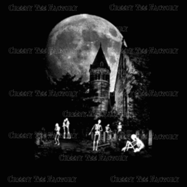 SKELETON CEMETERY - LONG SLEEVE - Metalhead Art & Design, LLC