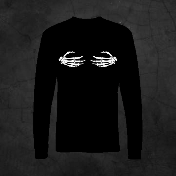 SKELETON HANDS - LONG SLEEVE - Metalhead Art & Design, LLC