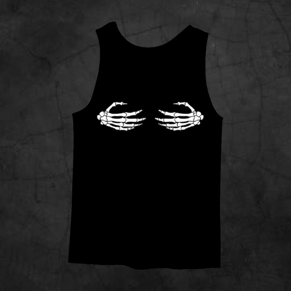 SKELETON HANDS TANK TOP - Metalhead Art & Design, LLC