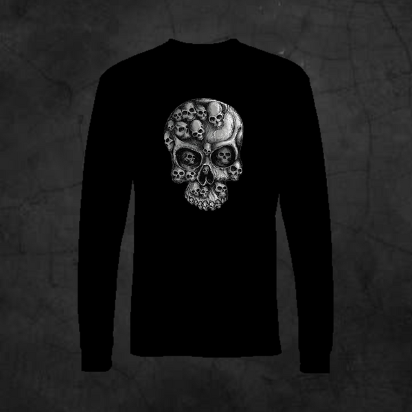 SKULLS IN SKULL - LONG SLEEVE - Metalhead Art & Design, LLC
