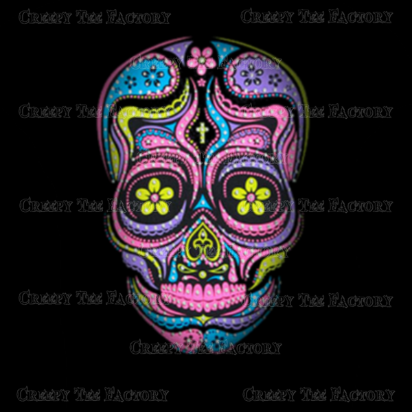 SUGAR SKULL NEON TANK TOP - Metalhead Art & Design, LLC