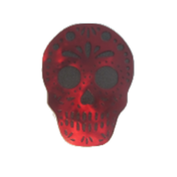 Sugar Skull Steel Trailer Hitch Cover - Metalhead Art & Design, LLC
