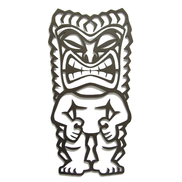 Tribal Tiki Man Metal Wall Sculpture - Metalhead Art & Design, LLC