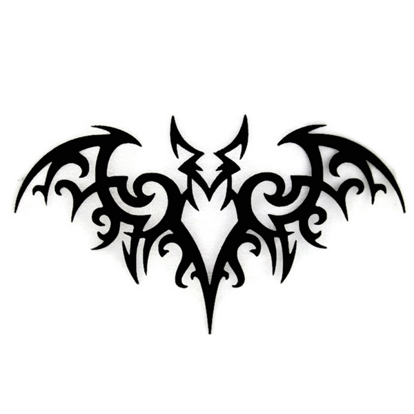 Tribal Bat CNC Plasma Metal Wall Sculpture - Metalhead Art & Design, LLC