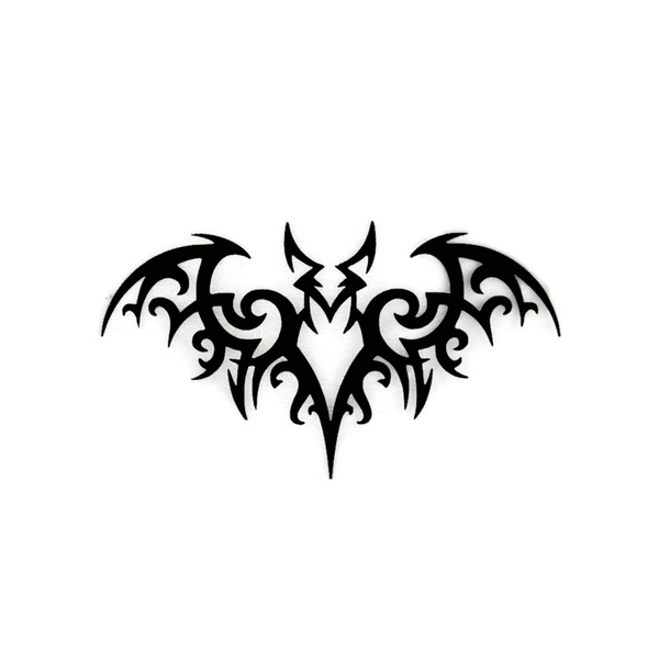 Tribal Bat CNC Plasma Metal Wall Sculpture - Metalhead Art & Design, LLC